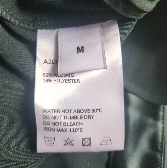 NWT Lattelier Silky Front Slit Trousers in Dark Green S? MEDIUM - Picture 7 of 12